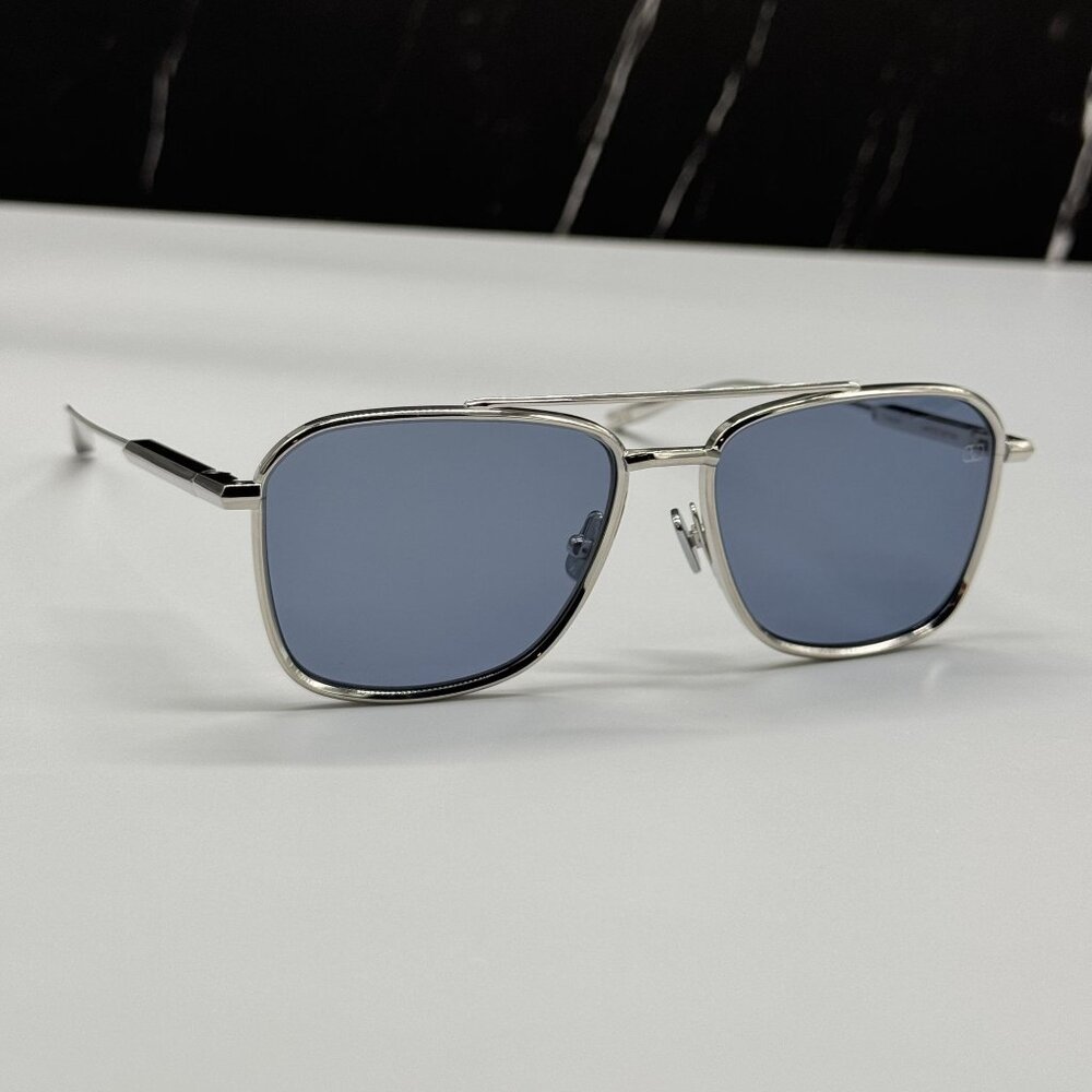 NEW VALENTINO VLS-168B SILVER BLUE UNISEX SUNGLASSES - Picture 3 of 9